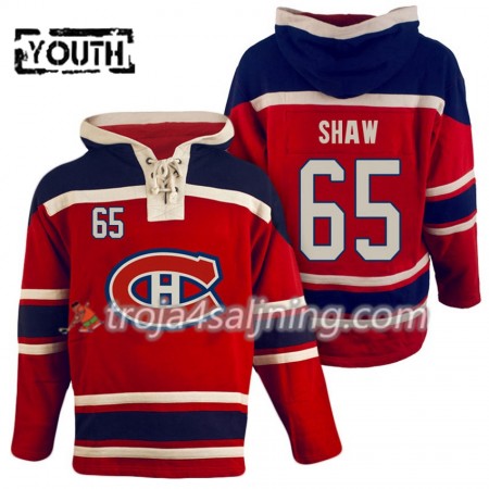 Montreal Canadiens Andrew Shaw 65 Röd Sawyer Hooded Sweatshirt - Barn Montreal Canadiens Andrew Shaw 65 Röd Sawyer Hooded Sweatshirt - Barn